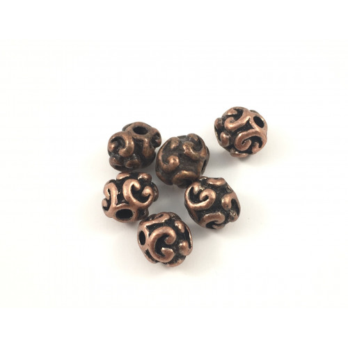 Metal design round copper bead*